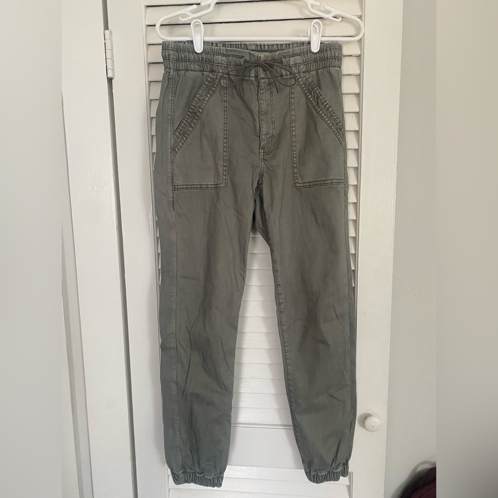 Green Stretchy Cargo Pants